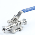 Manul iso standard food grade ball clamped valve